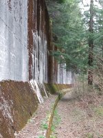 Retaining wall on the east side of Windy point tunnel